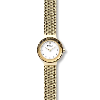 Leonora Gold-Tone Steel-Mesh Watch-SKW2800