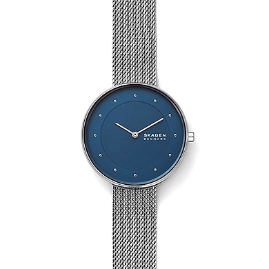 Gitte Silver-Tone Steel-Mesh Watch-SKW2809