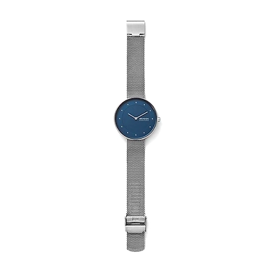 Gitte Silver-Tone Steel-Mesh Watch-1