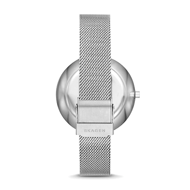 Gitte Silver-Tone Steel-Mesh Watch-2