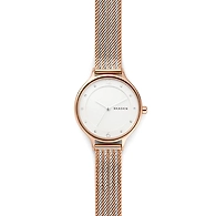 Anita Two-Tone Steel Ripple-Mesh Watch