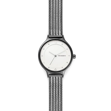 Anita Two-Tone Ripple-Mesh Watch-SKW2750