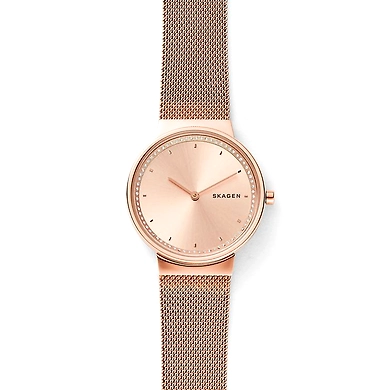 Annelie Rose-Tone Steel-Mesh Watch-SKW2751