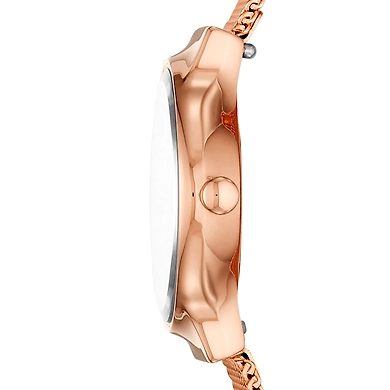Annelie Rose-Tone Steel-Mesh Watch-2