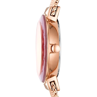 Leonora Rose-Tone Steel-Mesh Watch-2