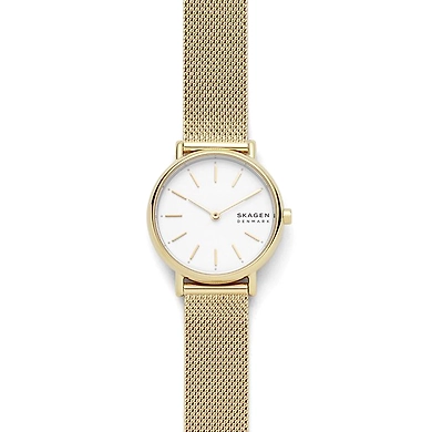 Signatur Slim Gold-Tone Steel-Mesh Watch-SKW2693