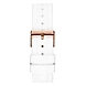 Ladies Rose Gold Tone Case White Silicone Watch-2-sm