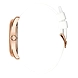 Ladies Rose Gold Tone Case White Silicone Watch-1-sm