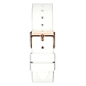 Ladies Rose Gold Tone Case White Silicone Watch-2-sm