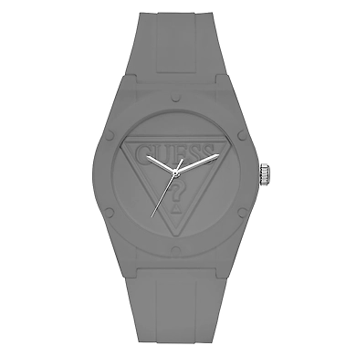Ladies Grey Case Grey Silicone Watch- W0979L7