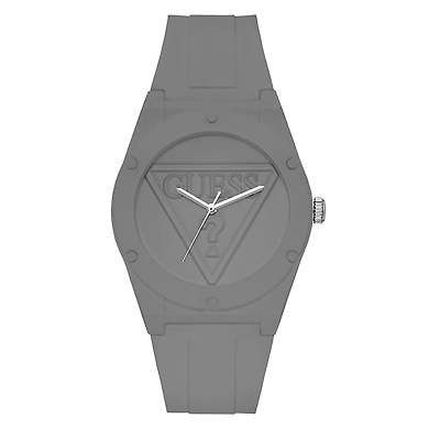 Ladies Grey Case Grey Silicone Watch-1