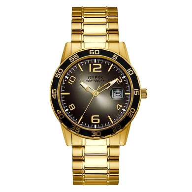 Gents Clear Case Gold Tone Stainless Steel Watch-1