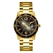 Gents Clear Case Gold Tone Stainless Steel Watch-1-sm