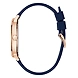 Gents Rose Gold Tone Case Blue Silicone Watch-1-sm