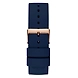 Gents Rose Gold Tone Case Blue Silicone Watch-2-sm