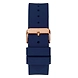 Gents Rose Gold Tone Case Blue Silicone Watch-2-sm