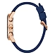 Gents Rose Gold Tone Case Blue Silicone Watch-1-sm