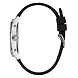Gents Silver Tone Case Black Silicone Watch-1-sm