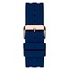 Gents Rose Gold Tone Case Blue Silicone Watch-2-sm