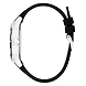 Gents Silver Tone Case Black Silicone Watch-1-sm