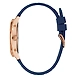 Gents Rose Gold Tone Case Blue Silicone Watch-1-sm