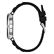Gents Silver Tone Case Black Silicone Watch-1-sm