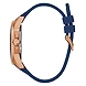 Gents Rose Gold Tone Case Blue Silicone Watch-1-sm