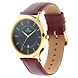 Black Dial Leather Strap Watch-1-sm