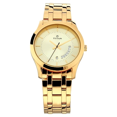 Champagne Dial Stainless Steel Strap Watch-TI113