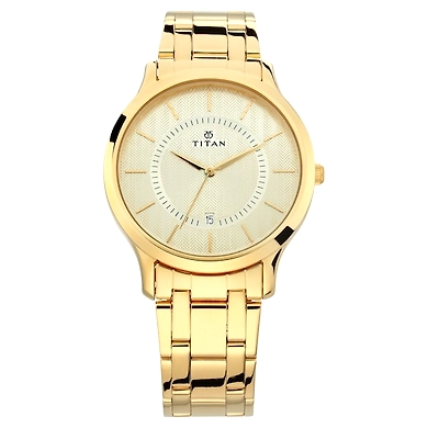 Champagne Dial Stainless Steel Strap Watch-TI114