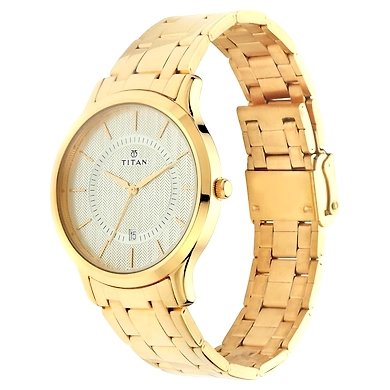 Champagne Dial Stainless Steel Strap Watch-1