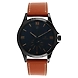 Black Dial Brown Leather Strap Watch-TI117-sm
