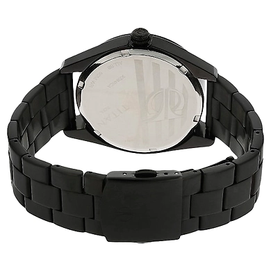 Brown Dial Black Stainless Steel Strap Watch-2
