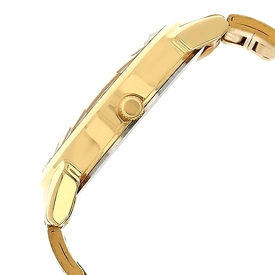 Silver Dial Golden Stainless Steel Strap Watch-1