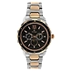Black Dial Two Toned Stainless Steel Strap Watch-TI132-sm