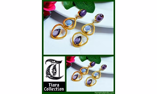 Beautiful Handmade Earrings with semi-precious stones