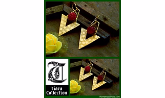 Beautiful Handmade Earrings with semi-precious stones