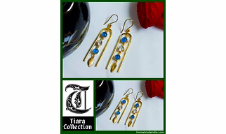 Beautiful Handmade Earrings with semi-precious stones
