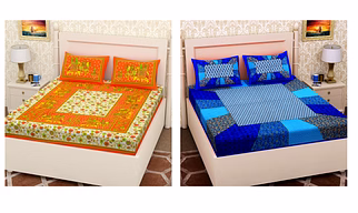 Bedsheet Adda Double Bedsheet With 2 Matching Pillow Covers