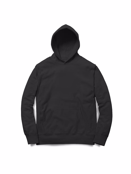 Muhoort Oversized Hoodie | Unisex Regular Fit | 100% Cotton &amp; Premium Looper Fabric | Bio-Washed, Sustainable Inks, Made in India-S-Black-5