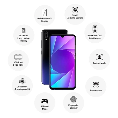 Vivo Y95 ( 4GB  Ram)+(  64GB Storage )-Night-4GB - 64GB-2
