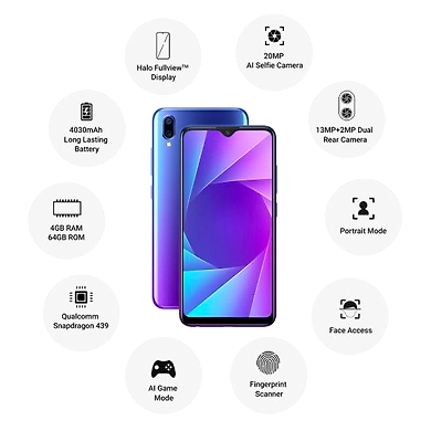 Vivo Y95 ( 4GB  Ram)+(  64GB Storage )-Purple-4GB - 64GB-2