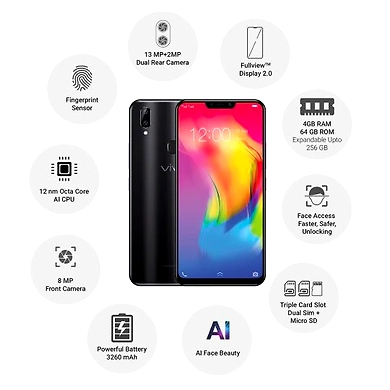 Vivo Y83 Pro ( 4GB  Ram)+(  64GB Storage )-Black-4GB - 64GB-2