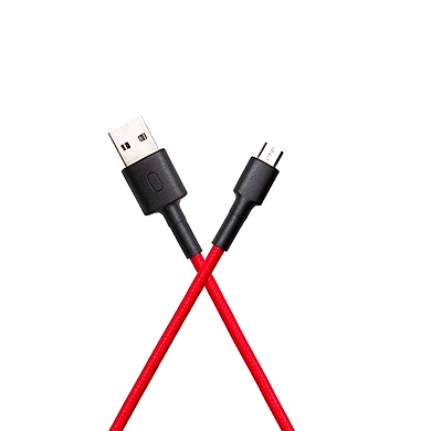 Mi Micro USB Braided Cable 100cm Red-Redmi 31