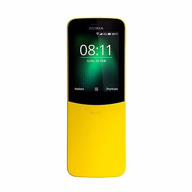Nokia 8110 4G Dual SIM Mobile Phone with 1500mAH Battery and 2.45-inch Screen (Yellow)-1