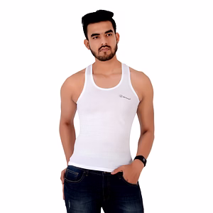 VICTORIA PLUS/FINE VEST WHITE RN ( PACK OF 10 )