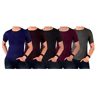 VICTORIA RIBNECK/ROUND NECK COLOUR VEST RNS WITH SLEVES ( PACK OF 10 )