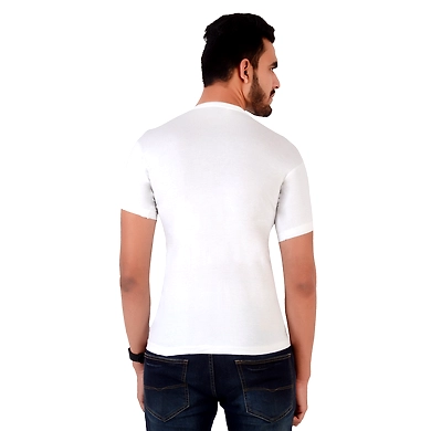 VICTORIA RIBNECK/ROUND NECK WHITE VEST RNS WITH SLEVES ( PACK OF 10 )-95-1