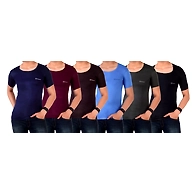 VICTORIA PLUS/FINE VEST COLOUR VEST RNS WITH SLEVES ( PACK OF 10 )