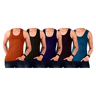 HMTEX KAMAL FINE REGULAR COLOUR VEST RN ( PACK OF 10 )
